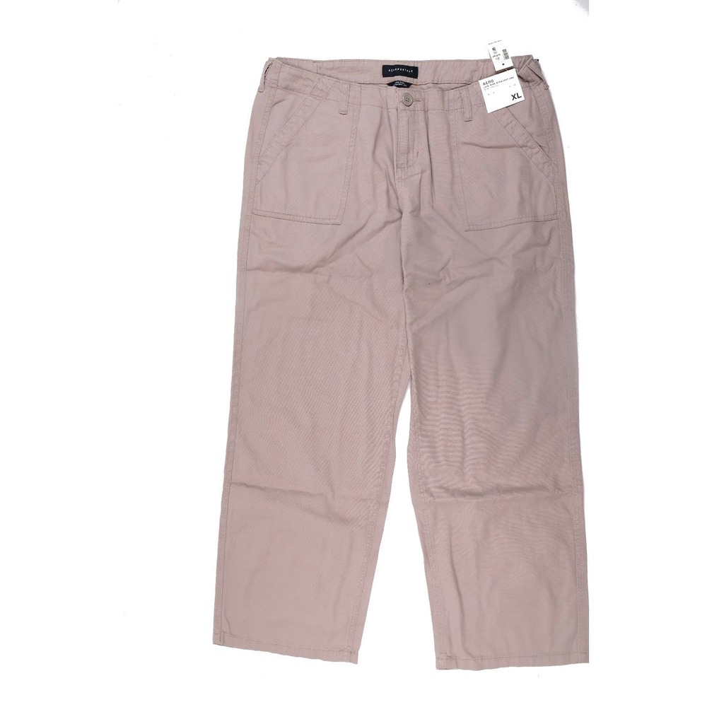 Aeropostale Pants Low Rise Straight Leg Taupe Metallic XL NWT